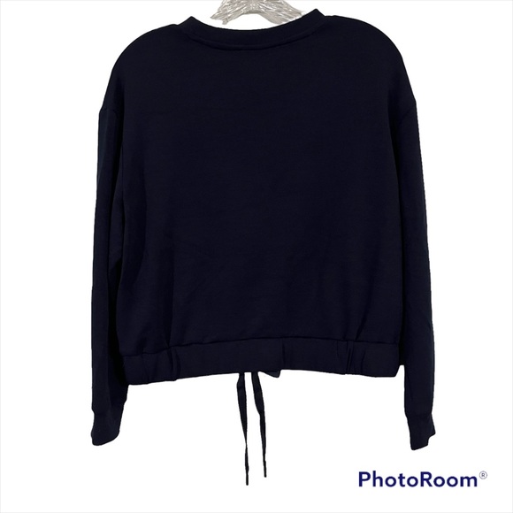 M Magaschoni Size XS dark blue cropped pullover - Picture 8 of 8